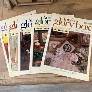 5 Issues of “Anne’s Glory Box” Australian Craft Magazine Book 1-5. 1994-95